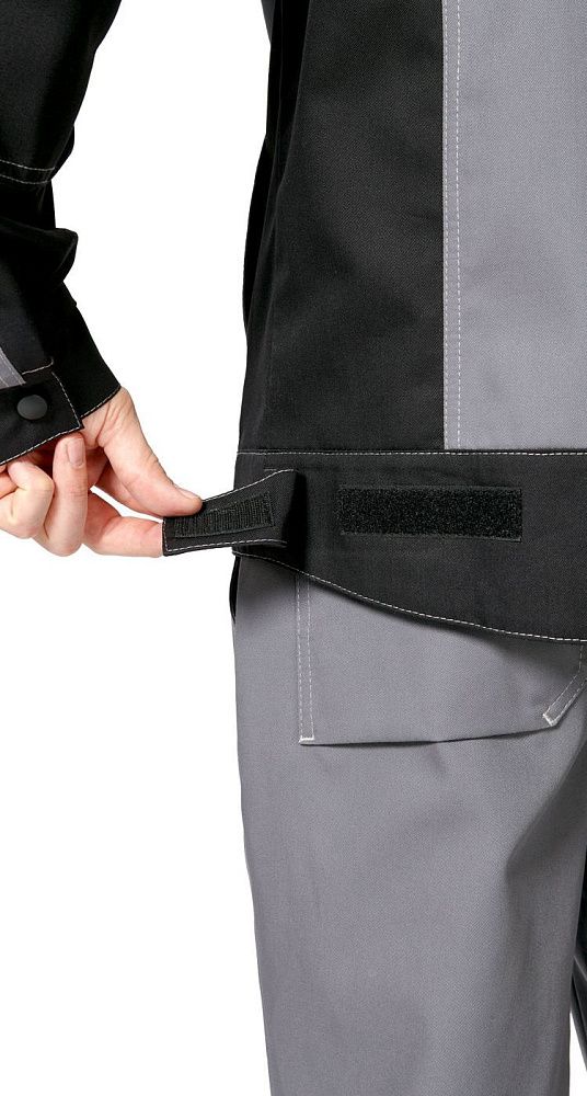 Куртка мужская рабочая летняя для ИТР Виват серо-черно-красная